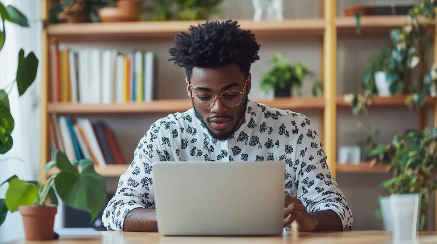 Recent college graduate in casual professional attire